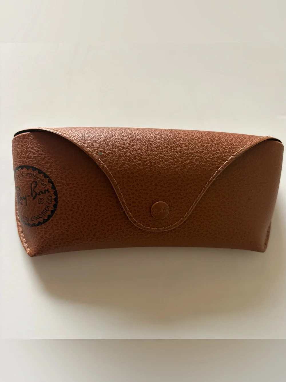 Ray-Ban Brown Snap Closure Luxotica Sunglasses Case